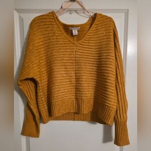 Sincerely Jules Mustard V-Neck Sweater
